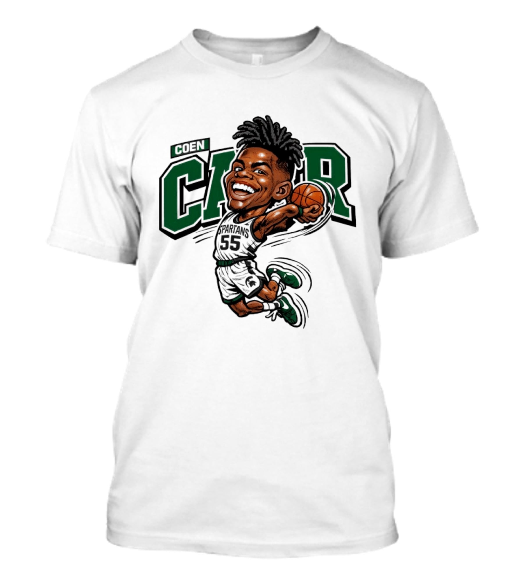 Coen Carr Caricature Basketball Player 55 Dunking Animation T-Shirt