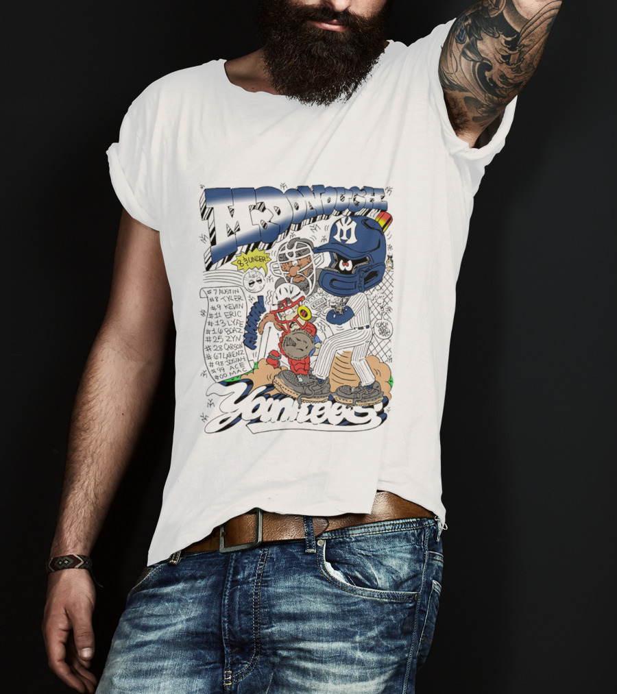 McDonough Yankees Caricature Number List And Players T-Shirt