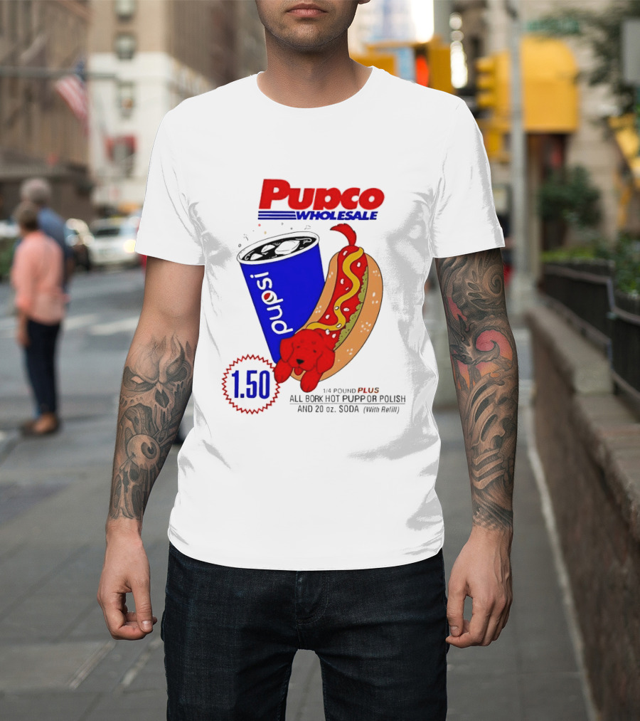 Pupco Wholesale Pupsi All Bork Hot Pupp And Polish Dog 20 Oz Soda Combo T-Shirt