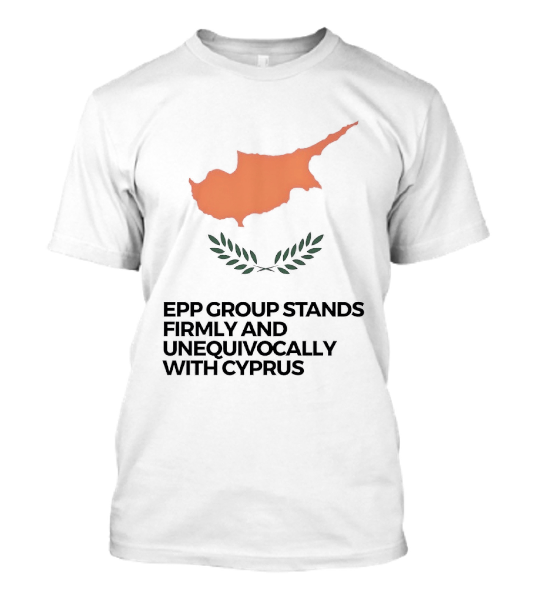EPP Group Stands Firmly And Unequivocally With Cyprus Map Laurel Wreath T-Shirt