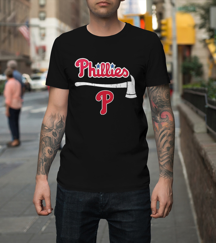 Philadelphia Phillies Firefighter Axe P Baseball Team Fan T-Shirt