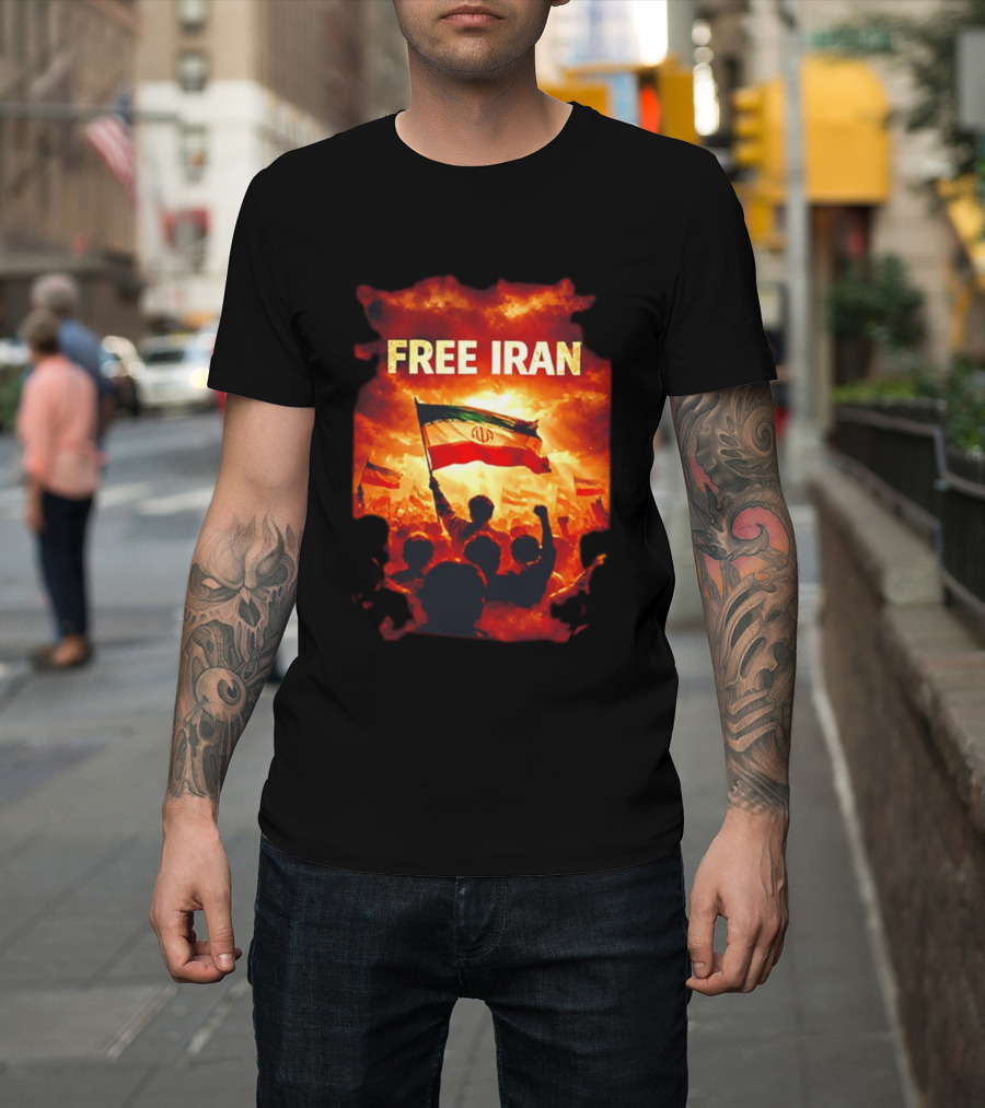 Free Iran Flag Protest Human Rights Solidarity T-Shirt