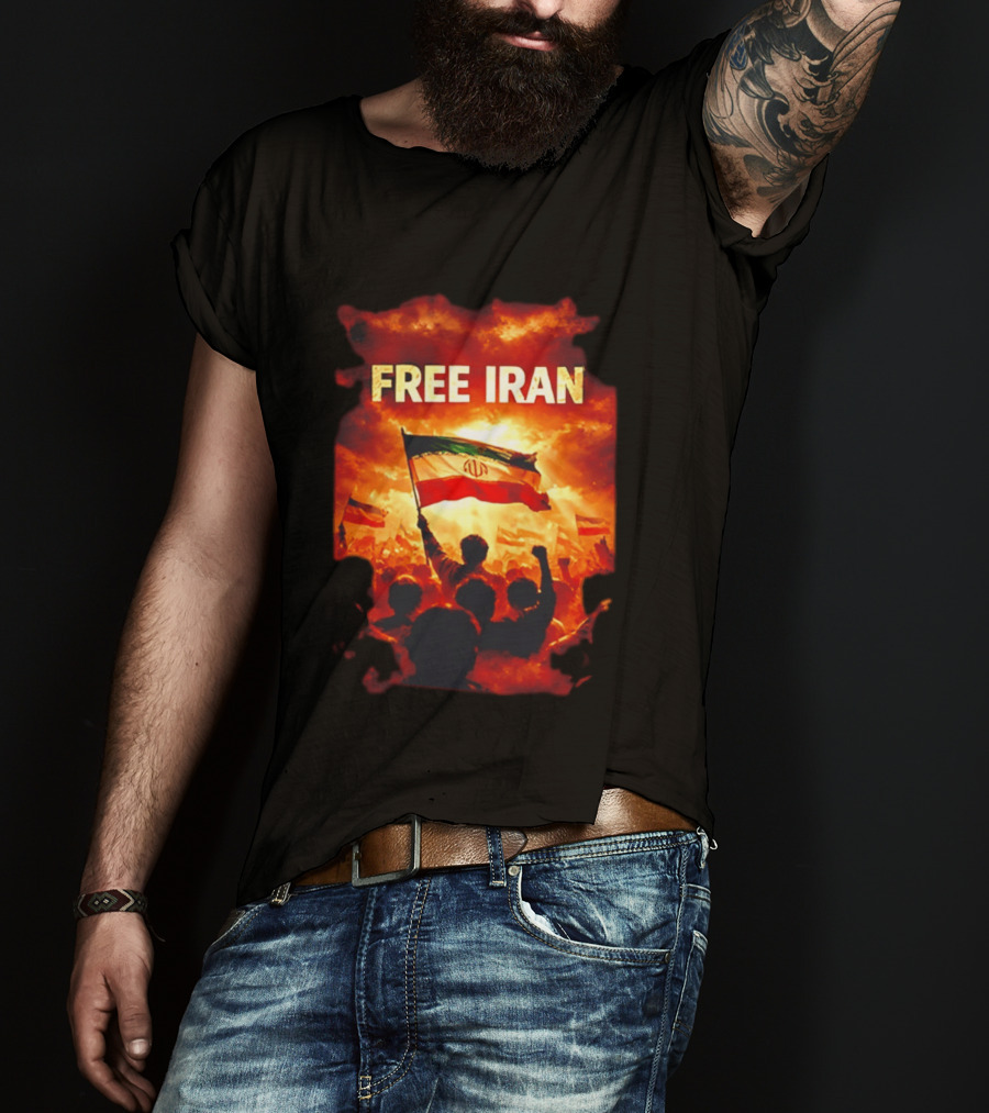 Free Iran Flag Protest Human Rights Solidarity T-Shirt