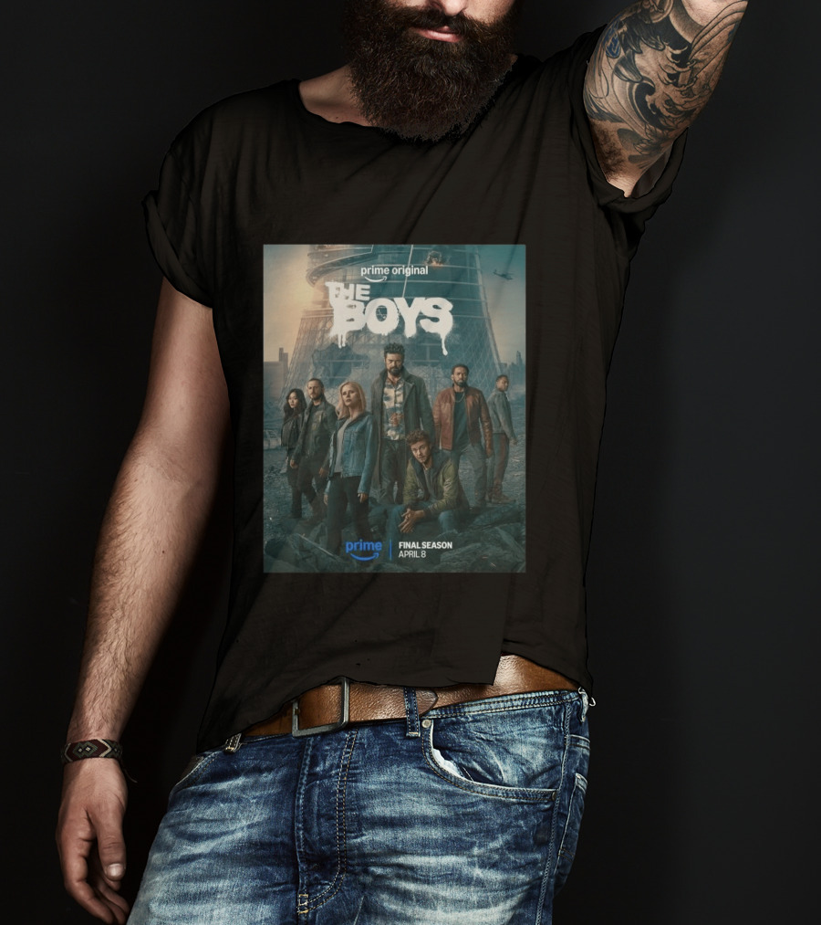 Prime Original The Boys Final Season April 8 Release Promotion T-Shirt