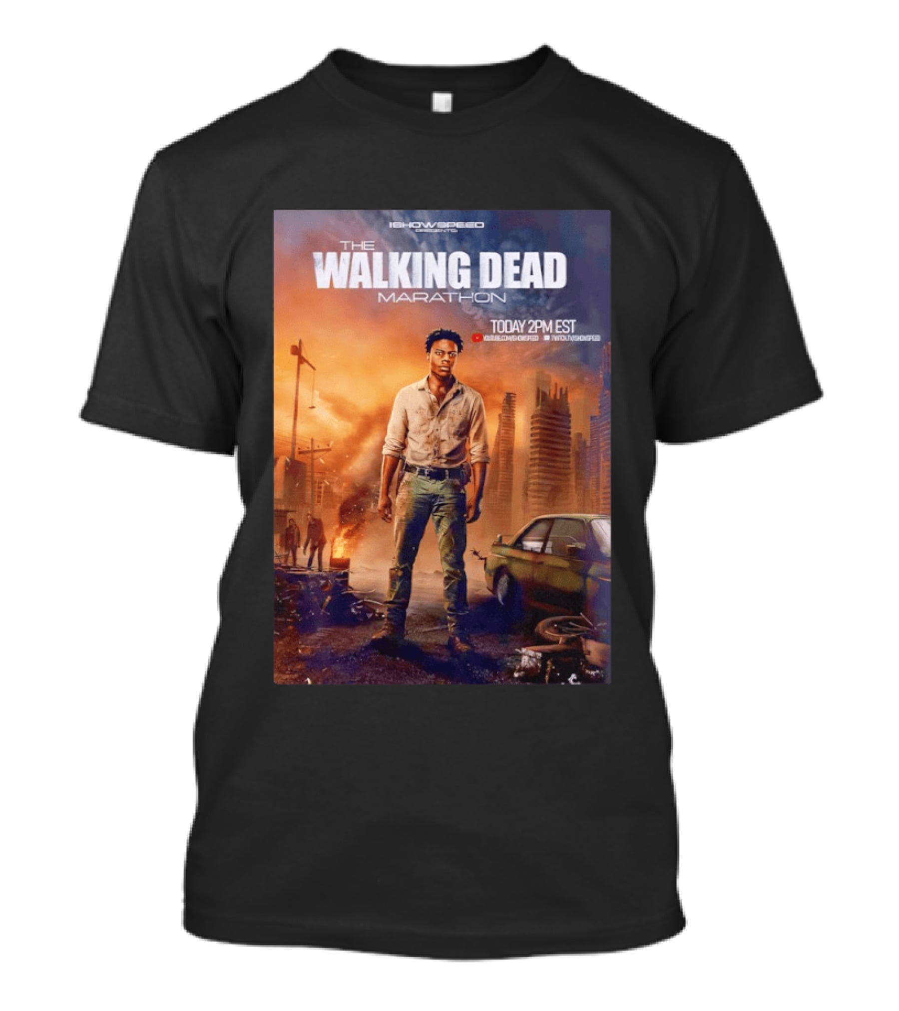 IShowSpeed The Walking Dead Marathon Today 2PM EST YouTube Twitch T-Shirt