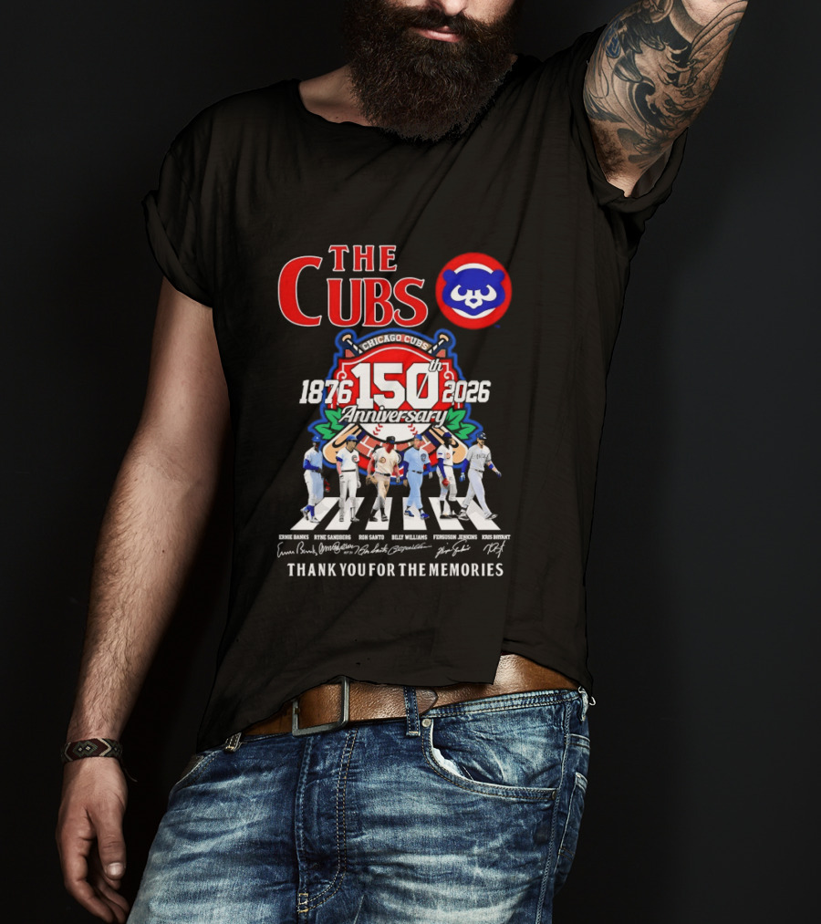 Chicago Cubs 150th Anniversary Abbey Road Thank You For The Memories 1876 2026 Signature Edition T-Shirt