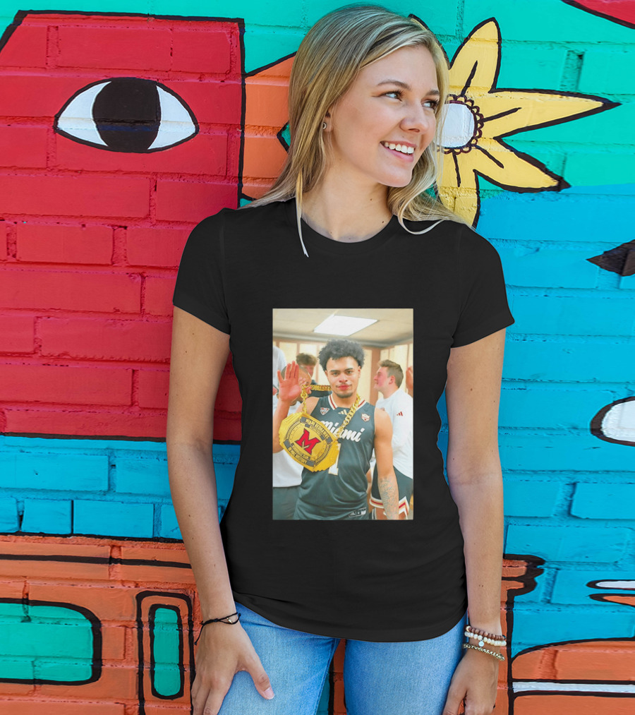 Miami RedHawks Trey Perry Almost Friday Celebration Chain Basketball Locker Room T-Shirt