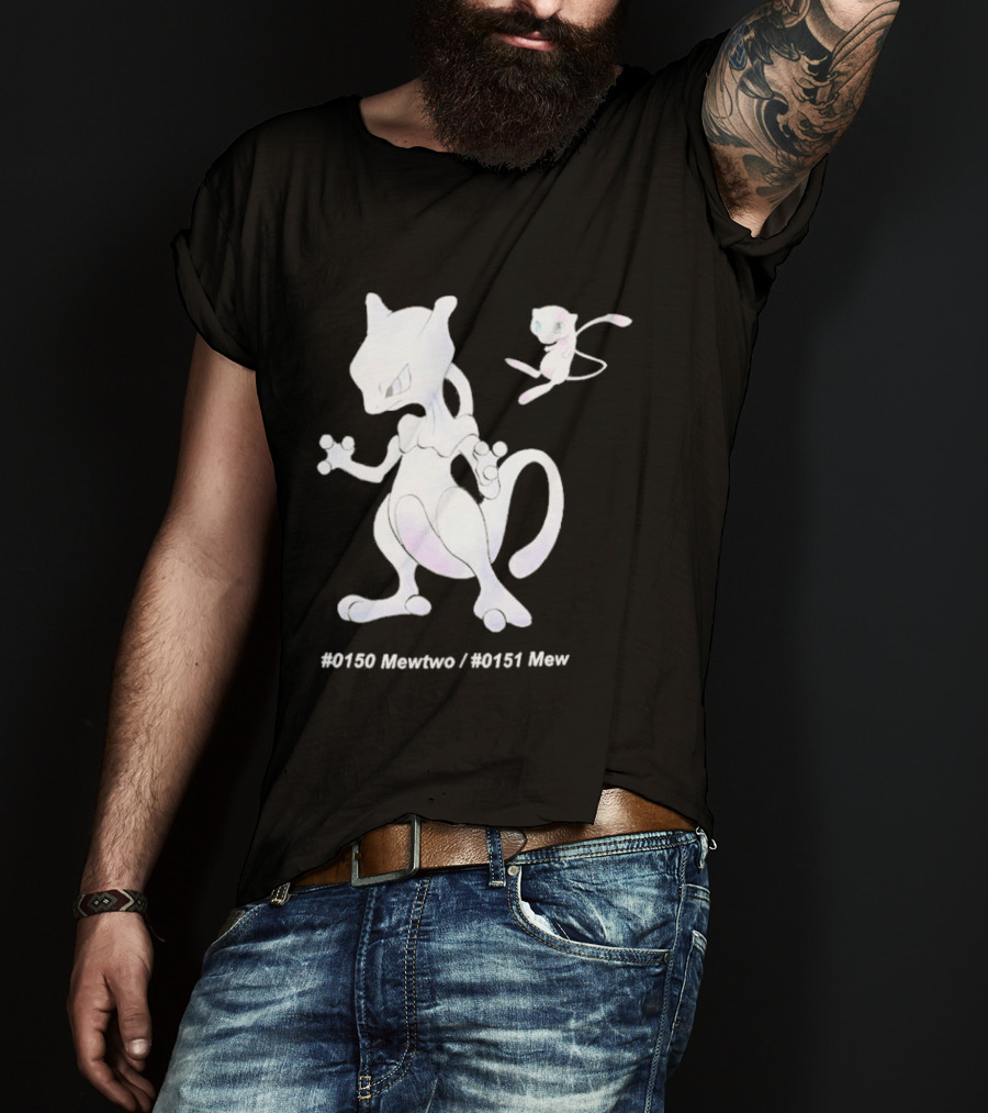 UNIQLO X Pokemon 30th Anniversary Mewtwo Mew #150 #151 T-Shirt