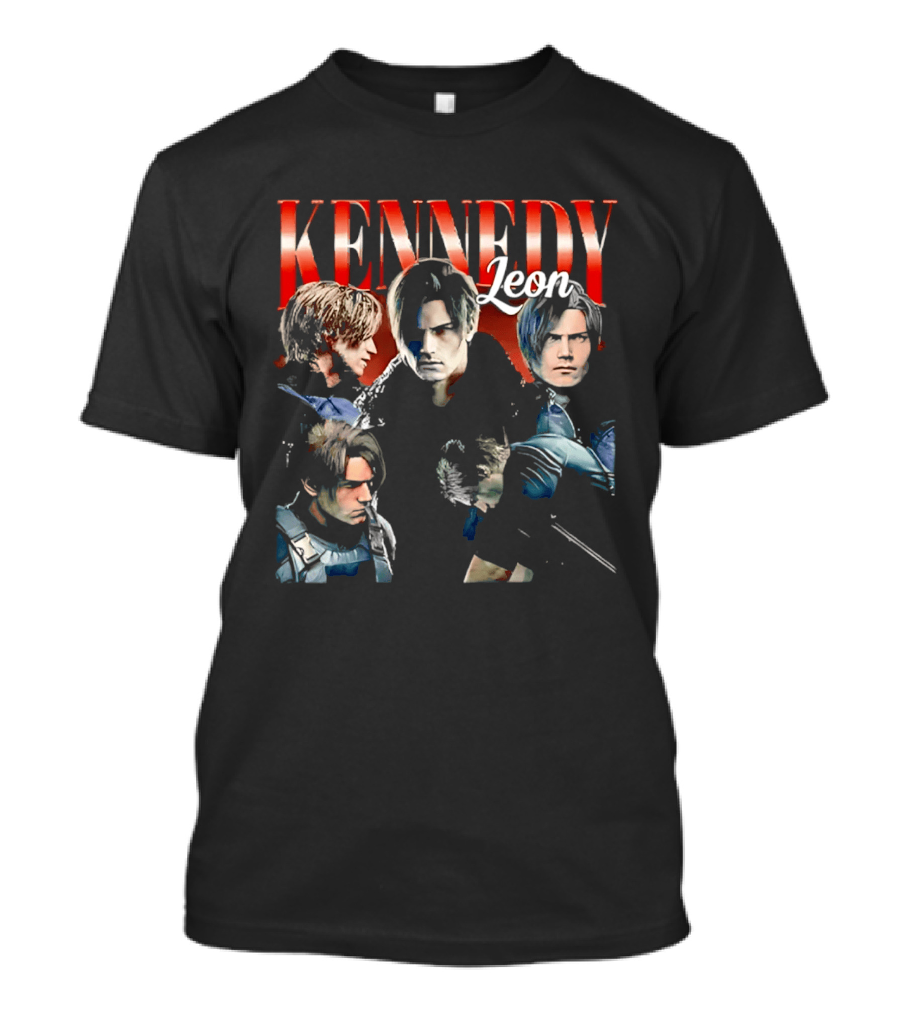 Leon Kennedy Collage Character Collection T-Shirt