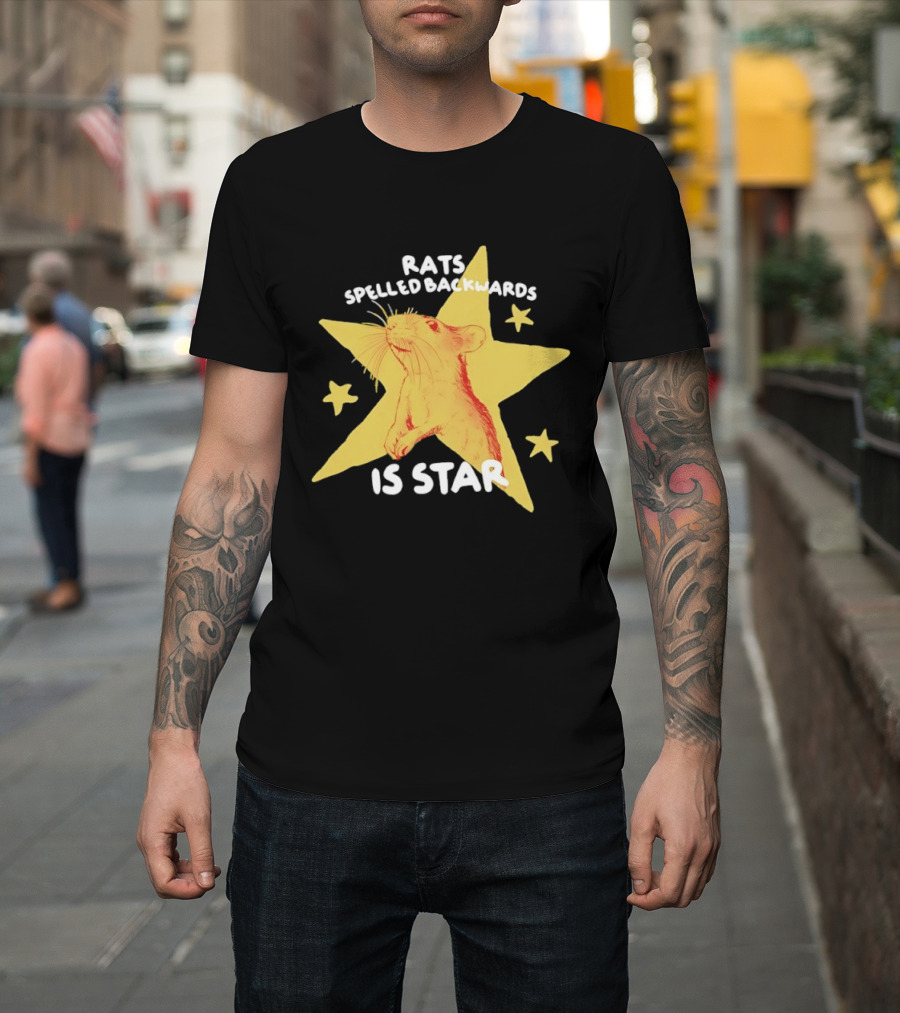 Rats Spelled Backwards Is Star Yellow Star Mouse T-Shirt