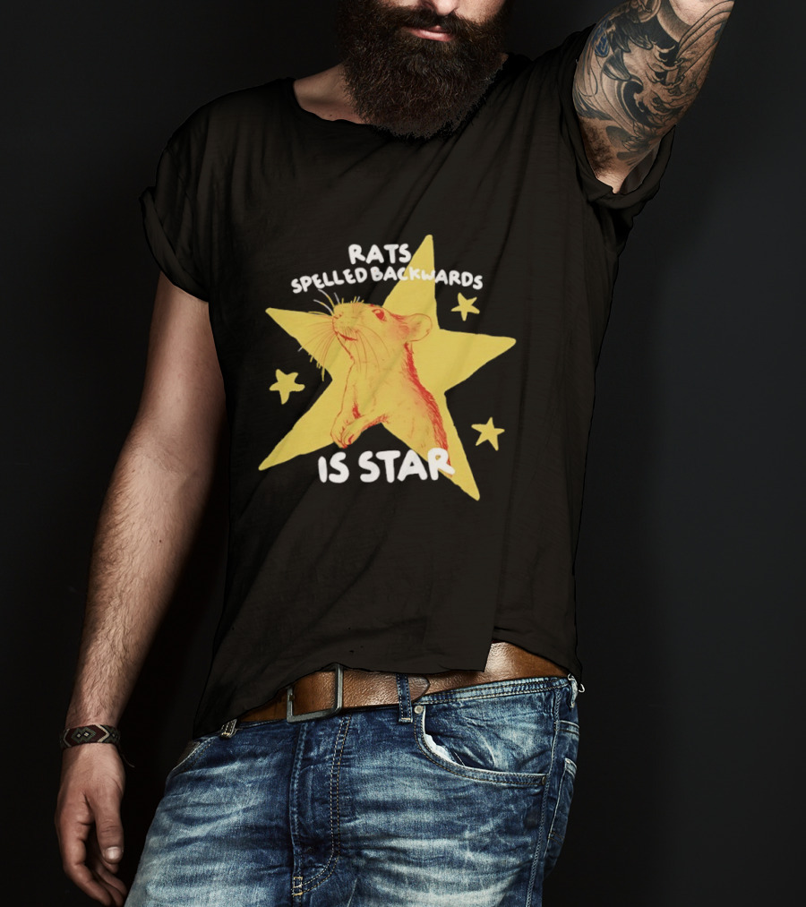 Rats Spelled Backwards Is Star Yellow Star Mouse T-Shirt