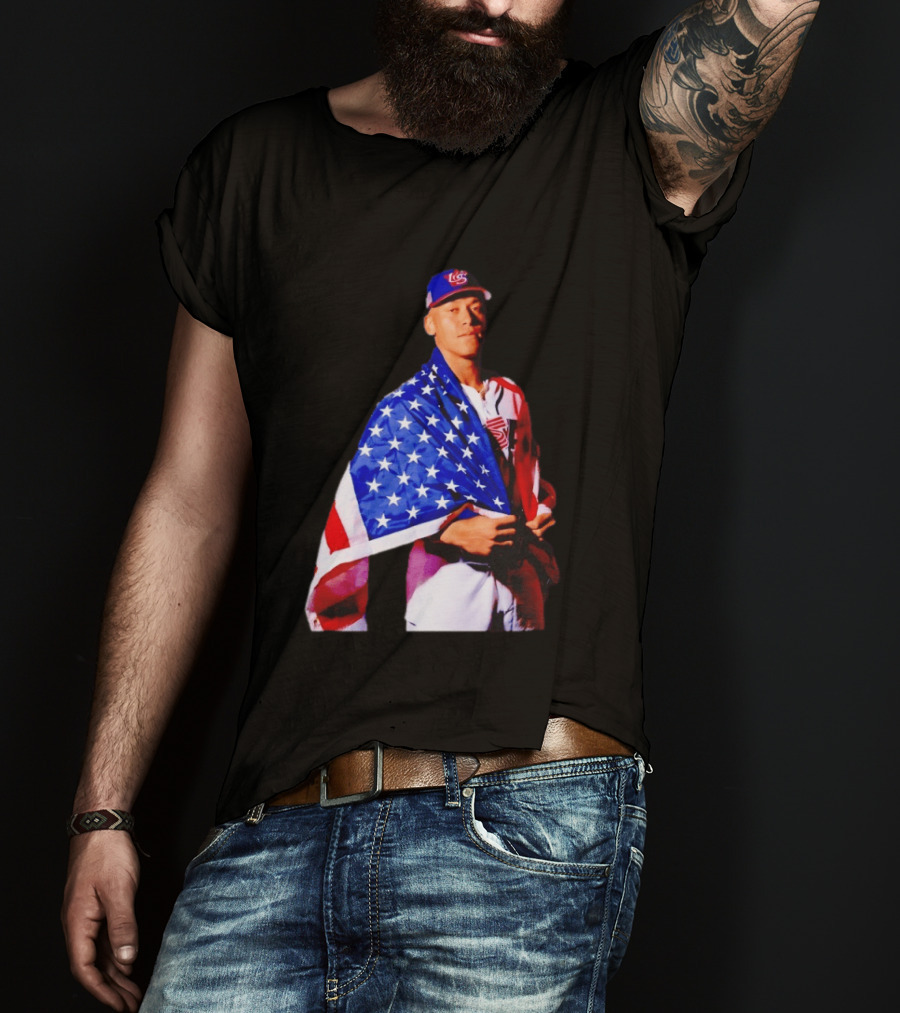 Aaron Judge Captain Team USA Baseball American Flag T-Shirt