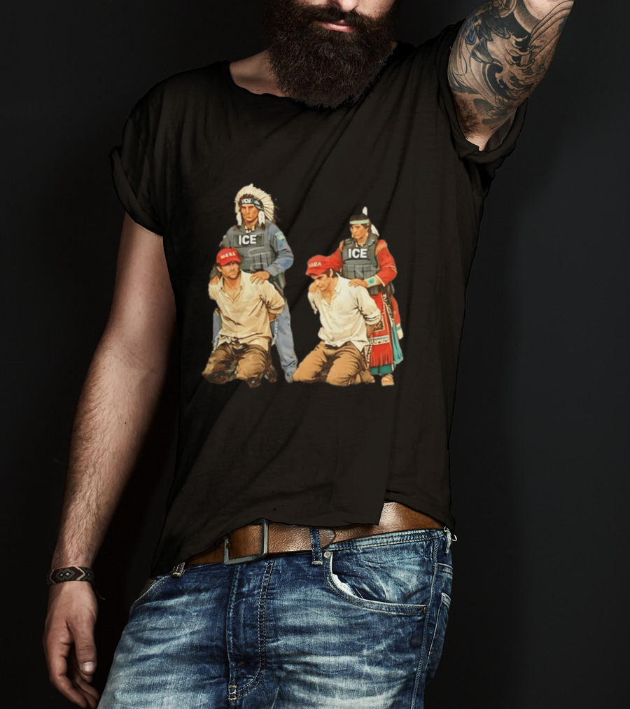 Anti ICE Native Police MAGA Mana T-Shirt