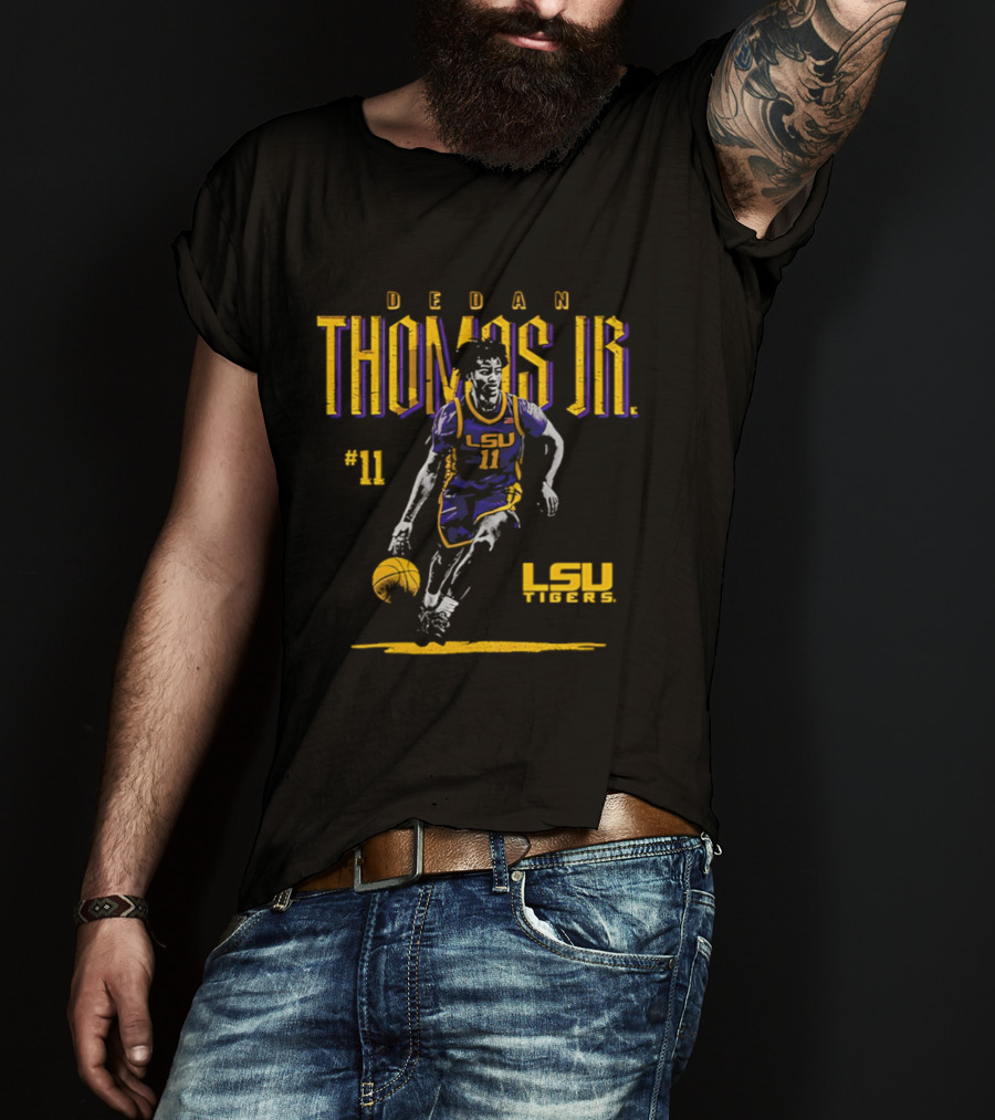 LSU Tigers Basketball Dedan Thomas Jr. #1 T-Shirt
