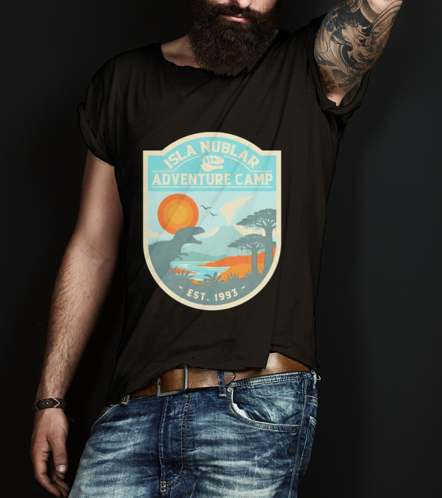 Isla Nublar Adventure Camp Dinosaur Island Est 1993 T-Shirt