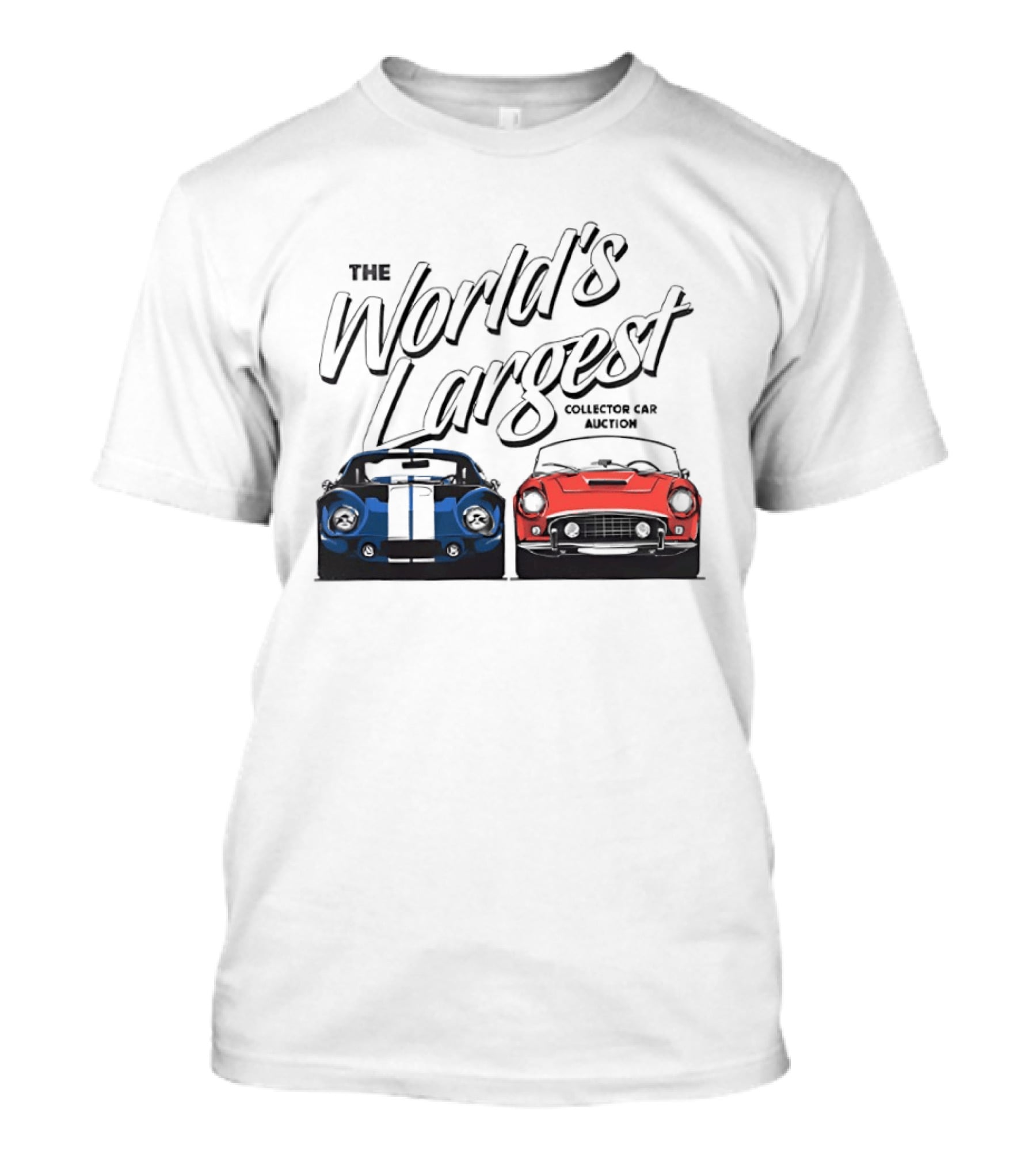 The World's Largest Collector Car Auction Blue And Red Cars T-Shirt