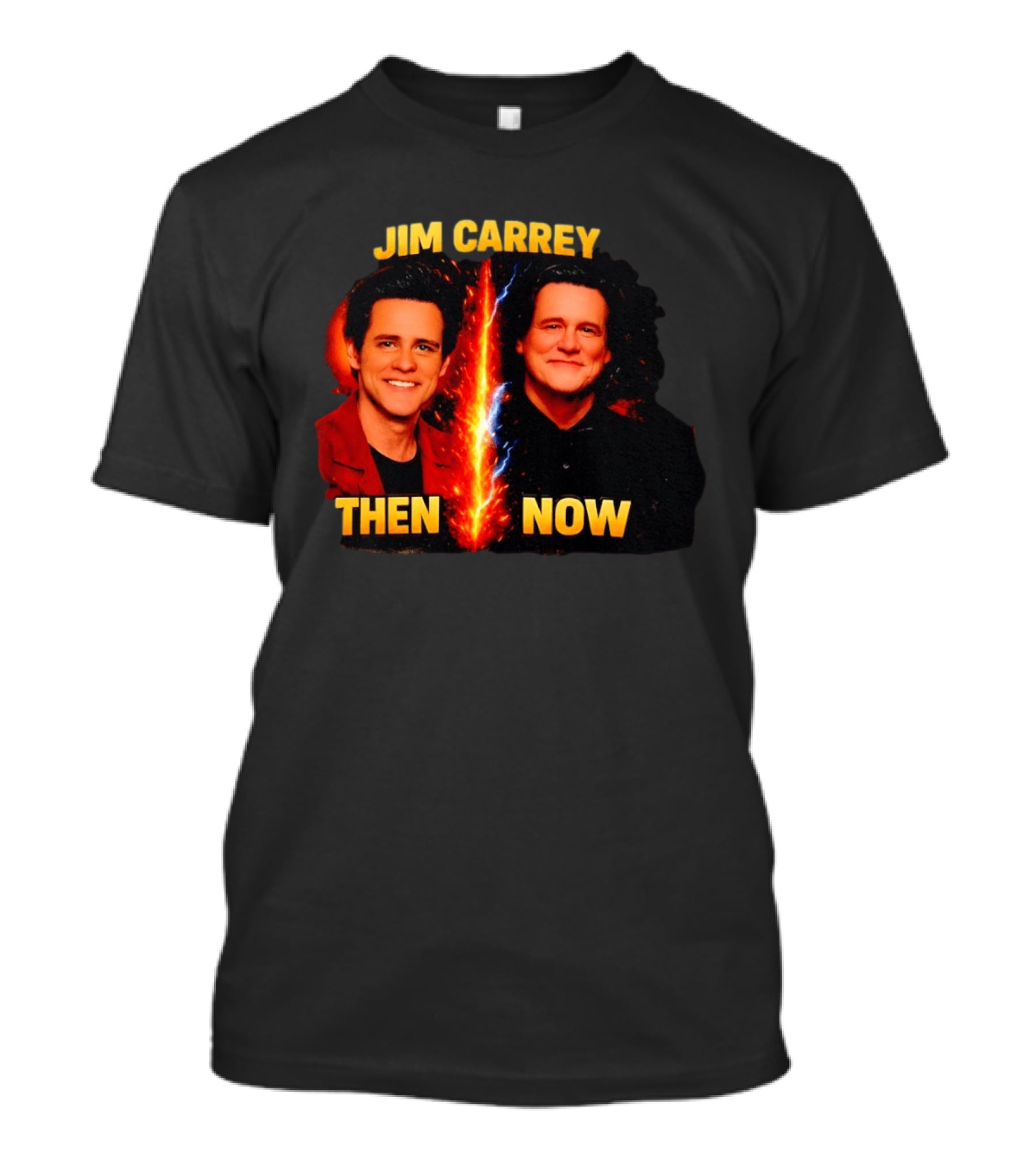Jim Carrey Then And Now Evolution T-Shirt