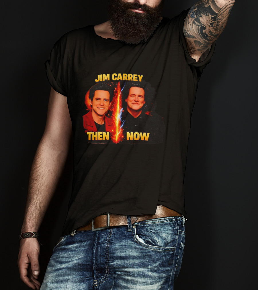 Jim Carrey Then And Now Evolution T-Shirt