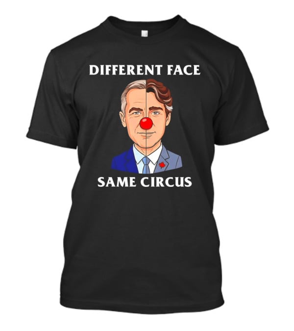 Different Face Same Circus Justin Trudeau Clown T-Shirt