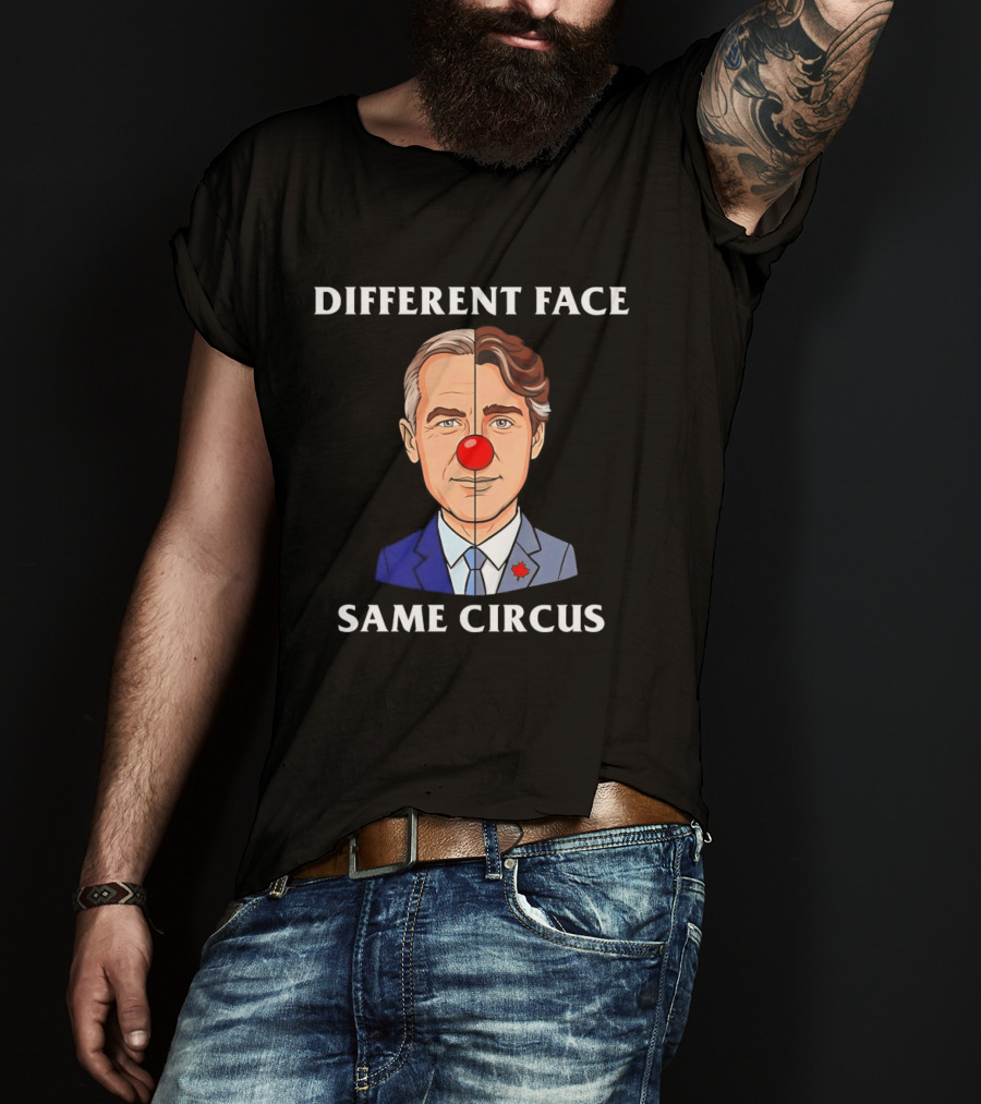 Different Face Same Circus Justin Trudeau Clown T-Shirt