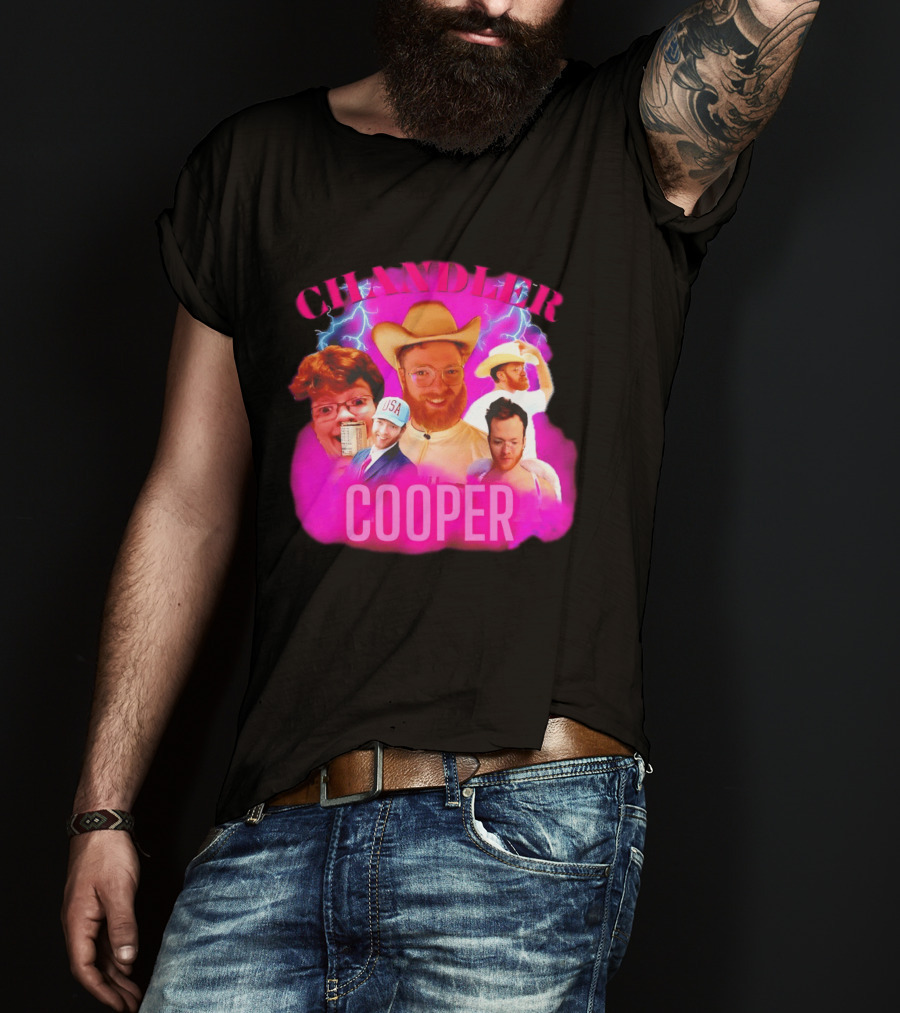 Chandler Cooper USA Lightning Cowboy Collage T-Shirt