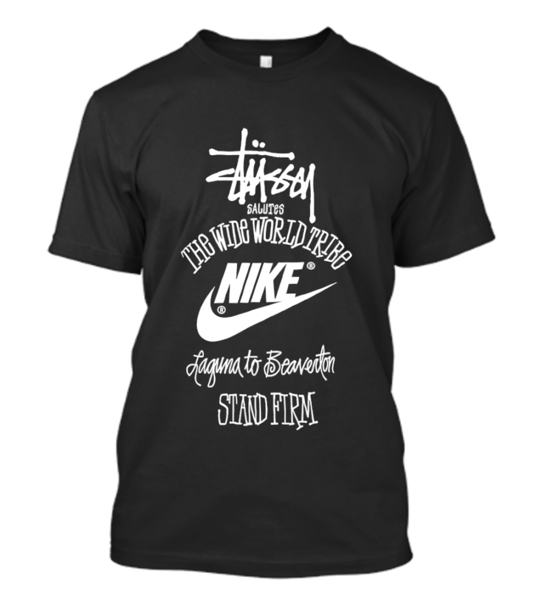 Stussy Salutes The Wide World Tribe Nike Laguna To Beaverton Stand Firm T-Shirt