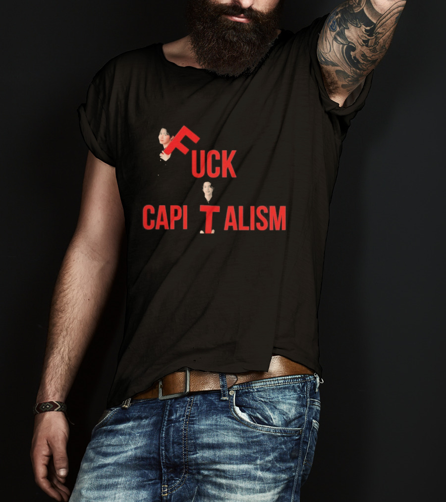 Suga BTS FCK Capitalism Red T-Shirt