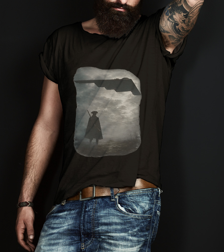 Freedom Dorito Revolutionary War Soldier With Stealth Bomber T-Shirt