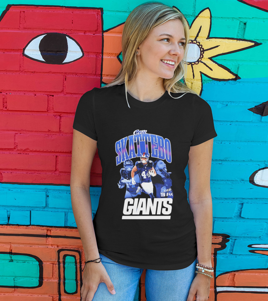Cam Skattebo Giants #44 Triple Pic T-Shirt