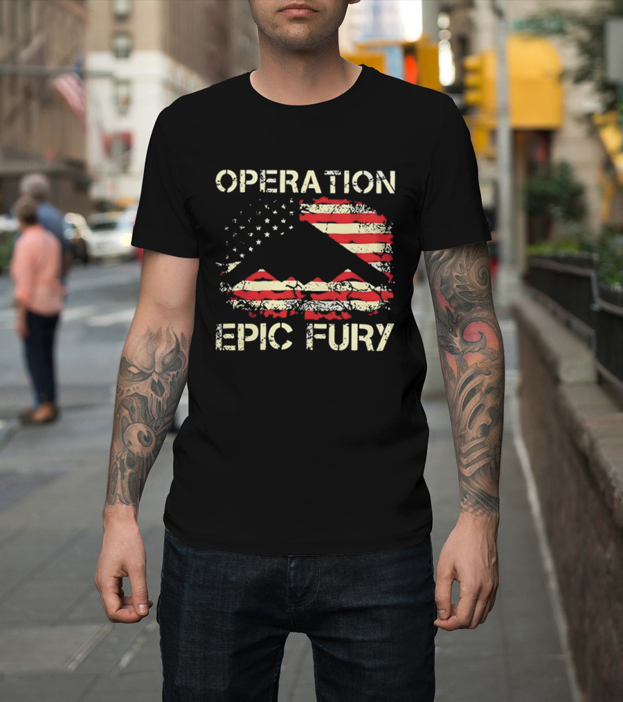 Operation Epic Fury US Israel Attack Iran Flag T-Shirt