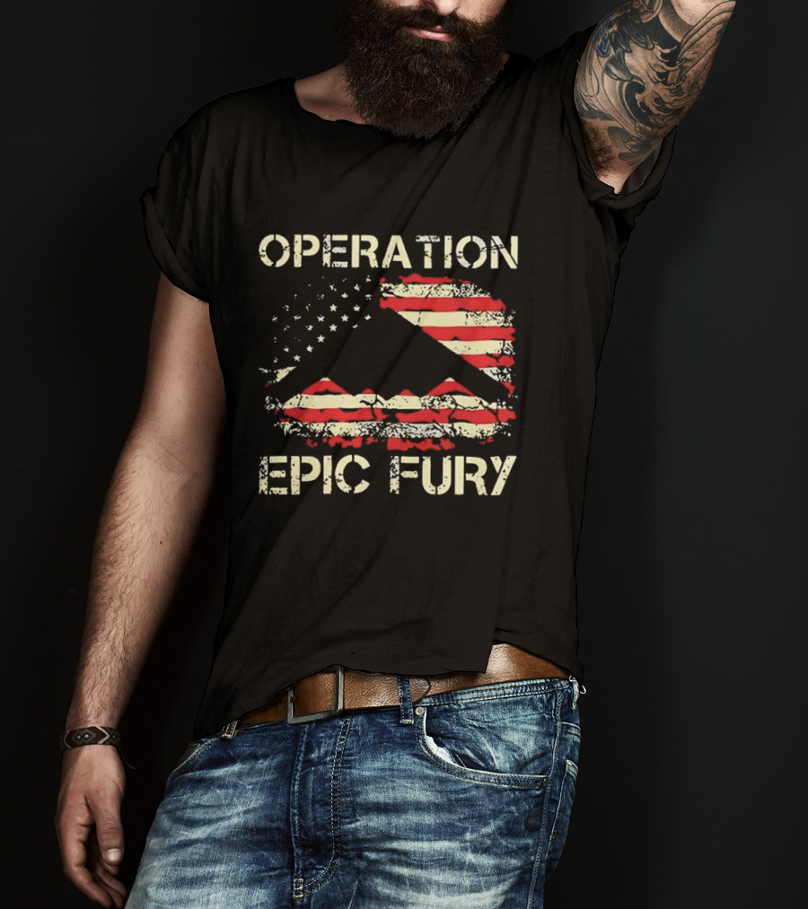 Operation Epic Fury US Israel Attack Iran Flag T-Shirt