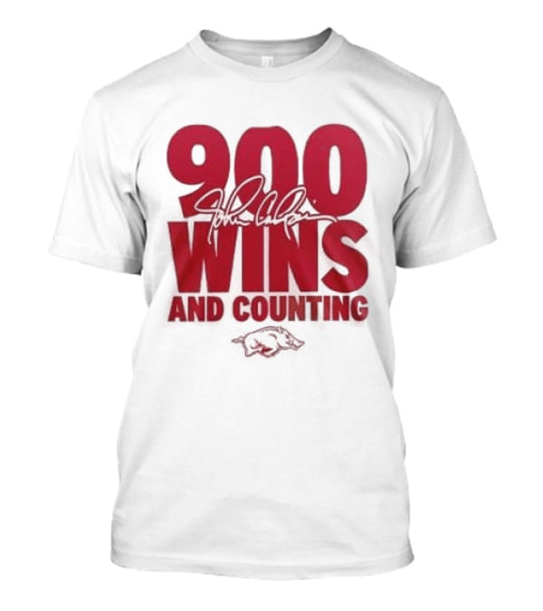 Arkansas Razorbacks Basketball 900 Wins And Counting Coach John Calipari 2026 T-Shirt