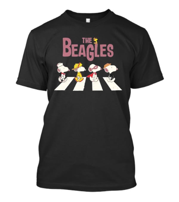 The Beagles Snoopy Woodstock Abbey Road T-Shirt