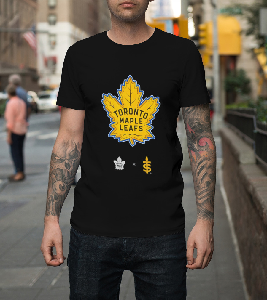 Toronto Maple Leafs Toronto Sceptres Collaboration Yellow Maple Leaf T-Shirt