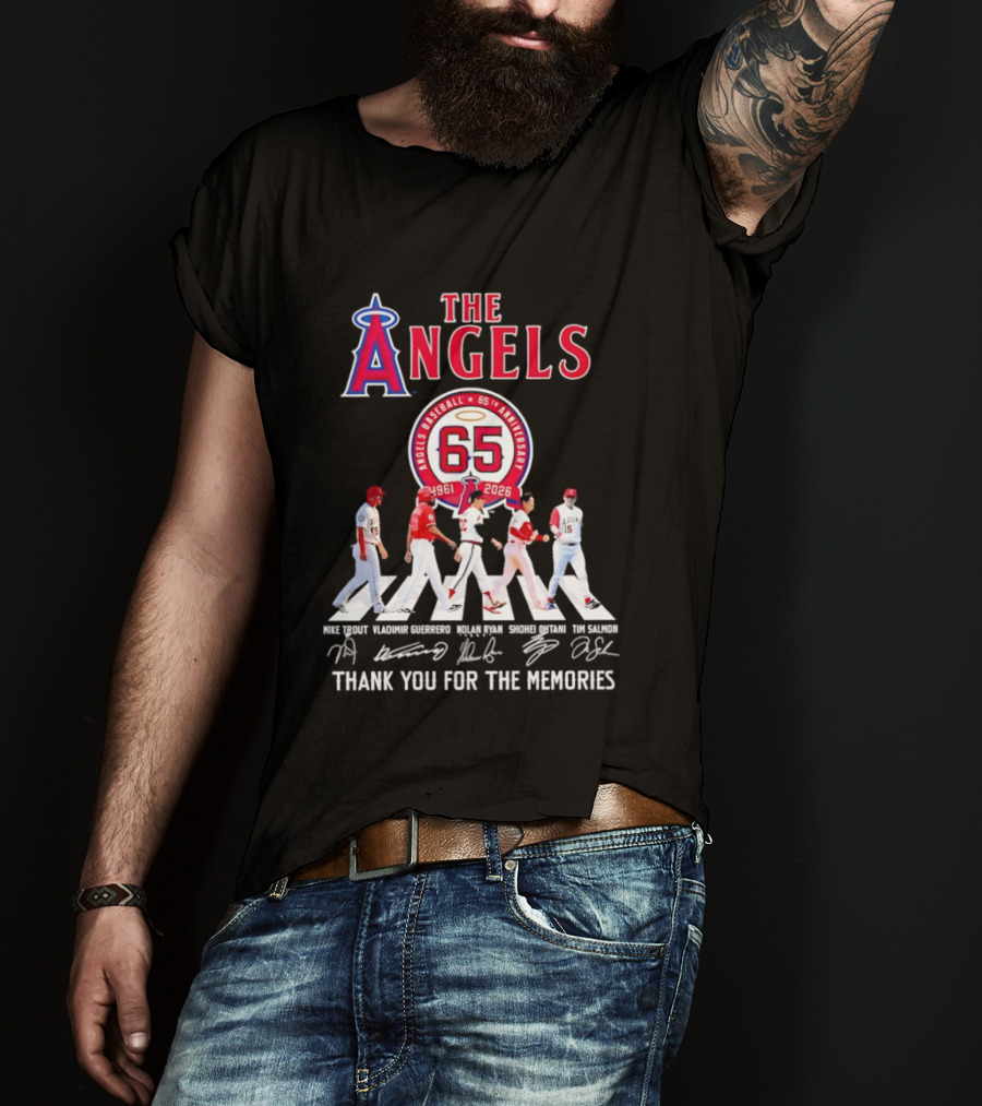 The Angels Baseball 65th Anniversary 1961 2026 Legends Thank You For The Memories T-Shirt