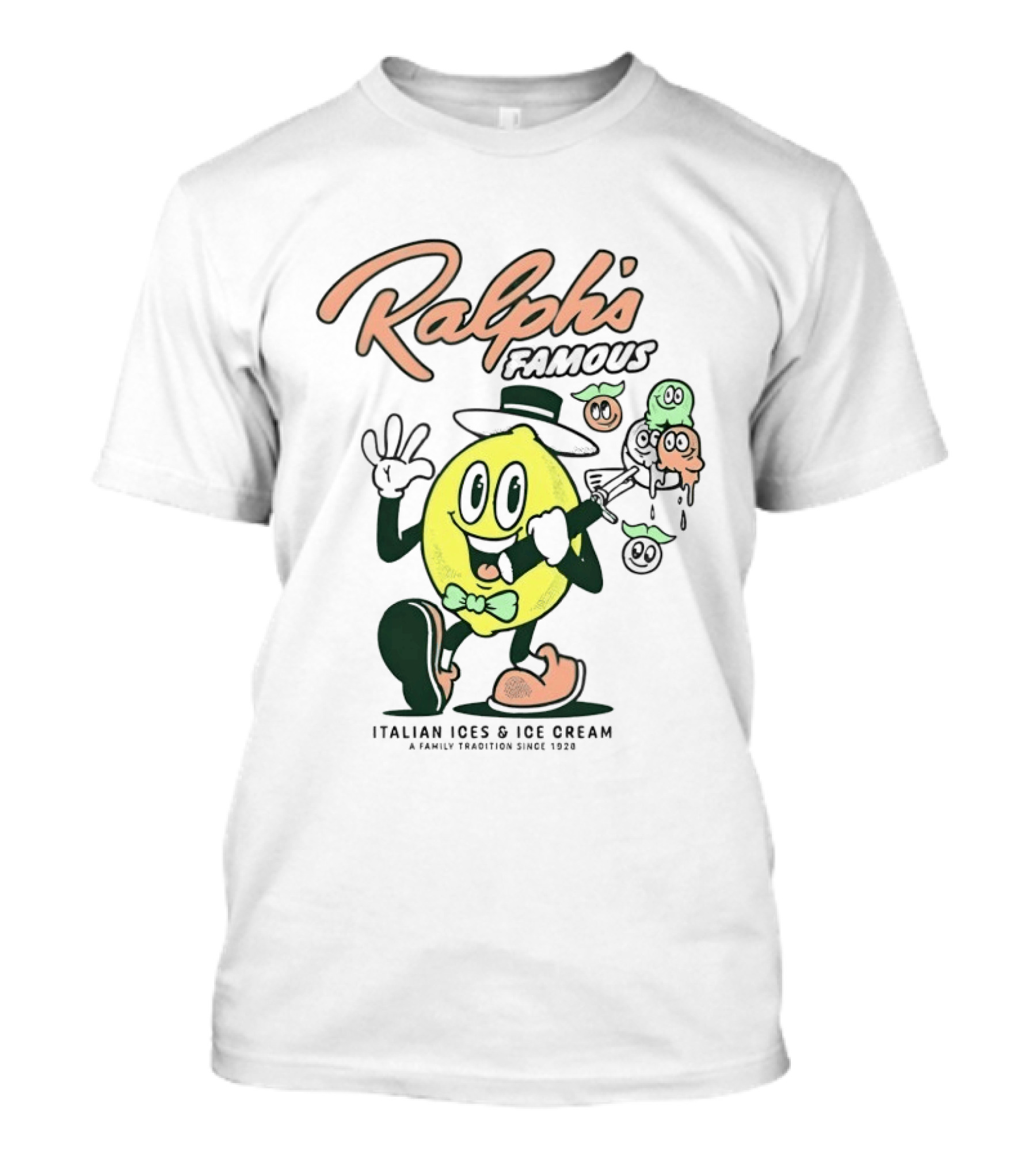 Ralph's Famous Italian Ices Ice Cream Family Tradition Since 1928 T-Shirt