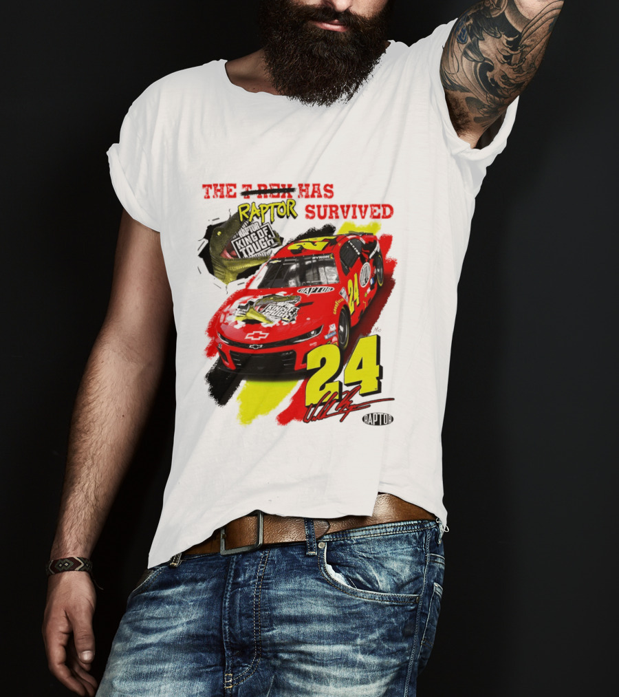 William Byron 24 NASCAR Chevrolet Camaro Raptor Survived King Of Tough T-Shirt