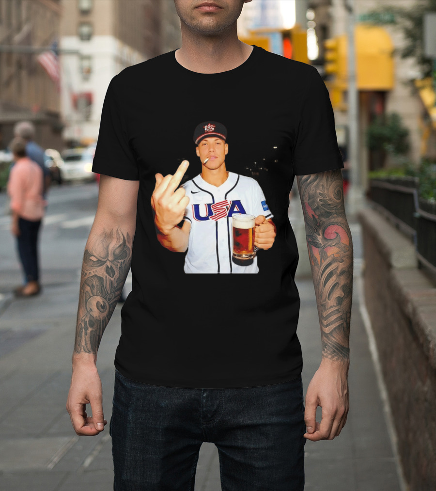 USA Basketball Team After Hours Middle Finger Aaron Judge T-Shirt