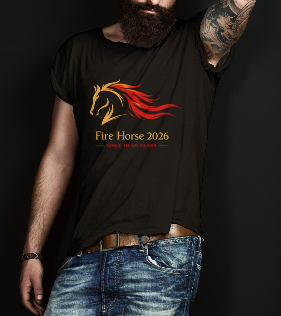 Fire Horse 2026 Once In 60 Years Chinese New Year T-Shirt