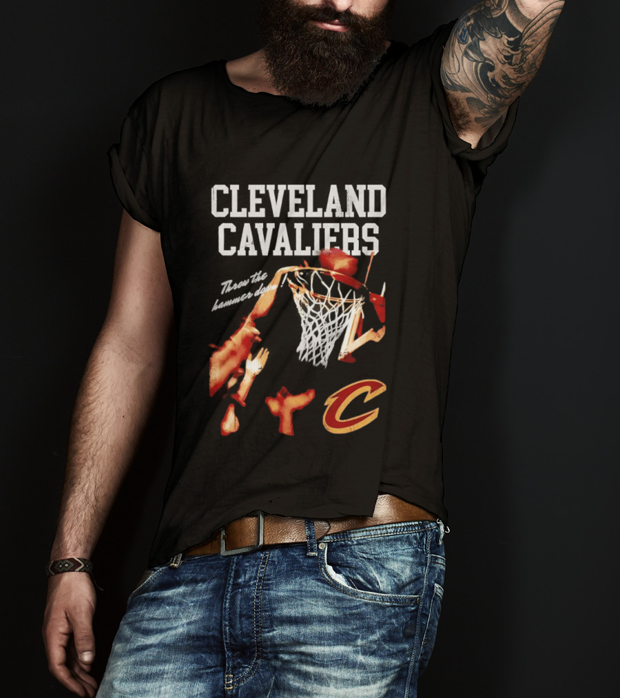 Cleveland Cavaliers Slam Dunk Basket With Iconic C T-Shirt