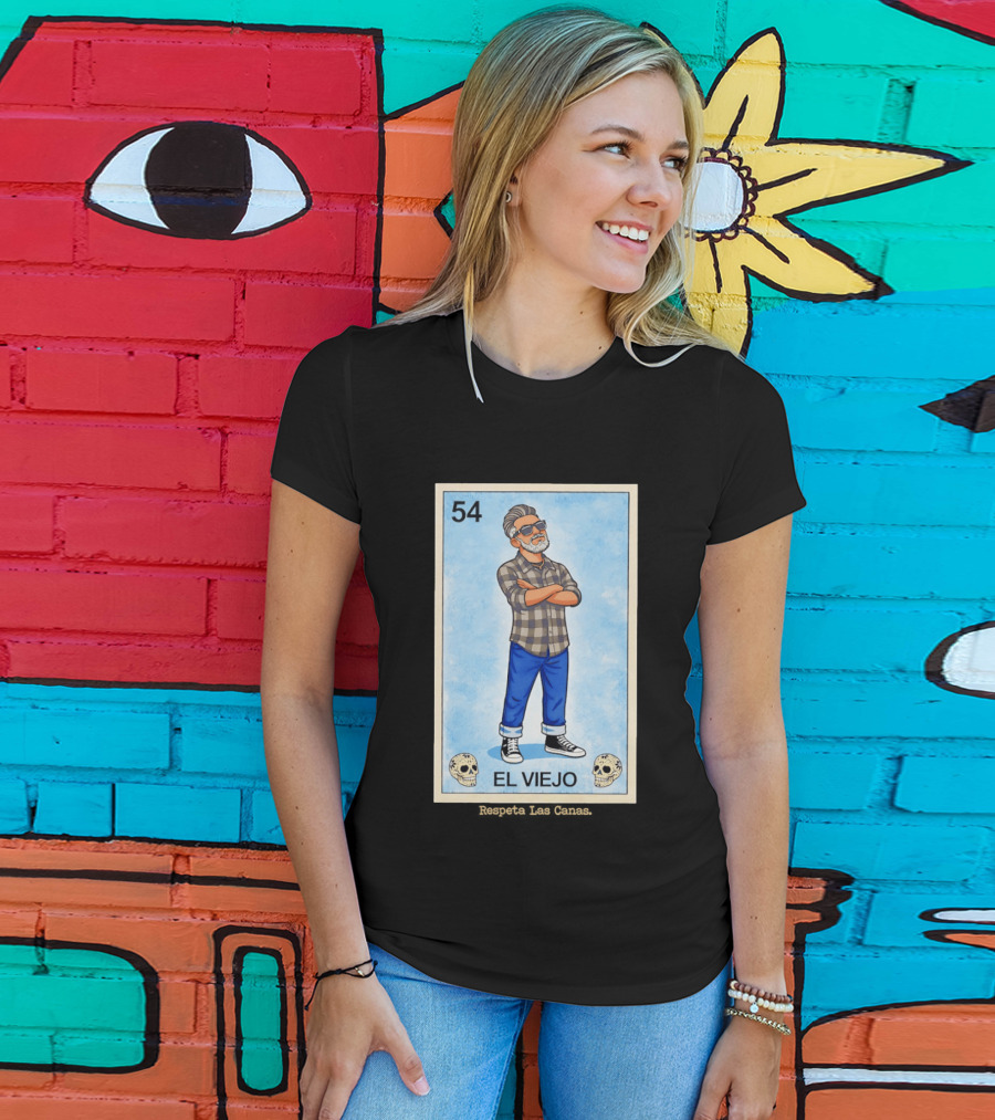 El Viejo 54 Loteria Card Respeta Las Canas Hipster T-Shirt