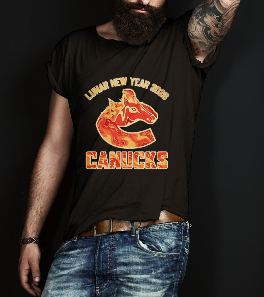 Lunar New Year 2026 Vancouver Canucks Horse T-Shirt