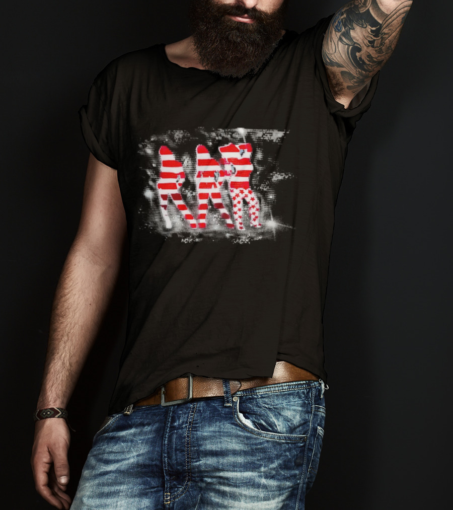 Red And White Striped Stars T-Shirt