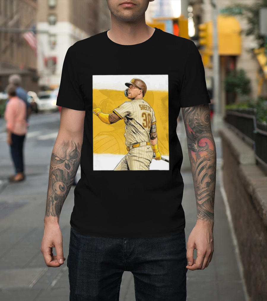 San Diego Padres Sheets 30 Baseball Player Action T-Shirt