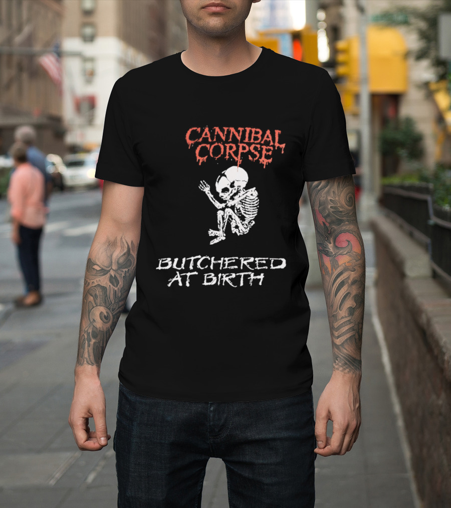 Cannibal Corpse Butchered At Birth Skeleton T-Shirt
