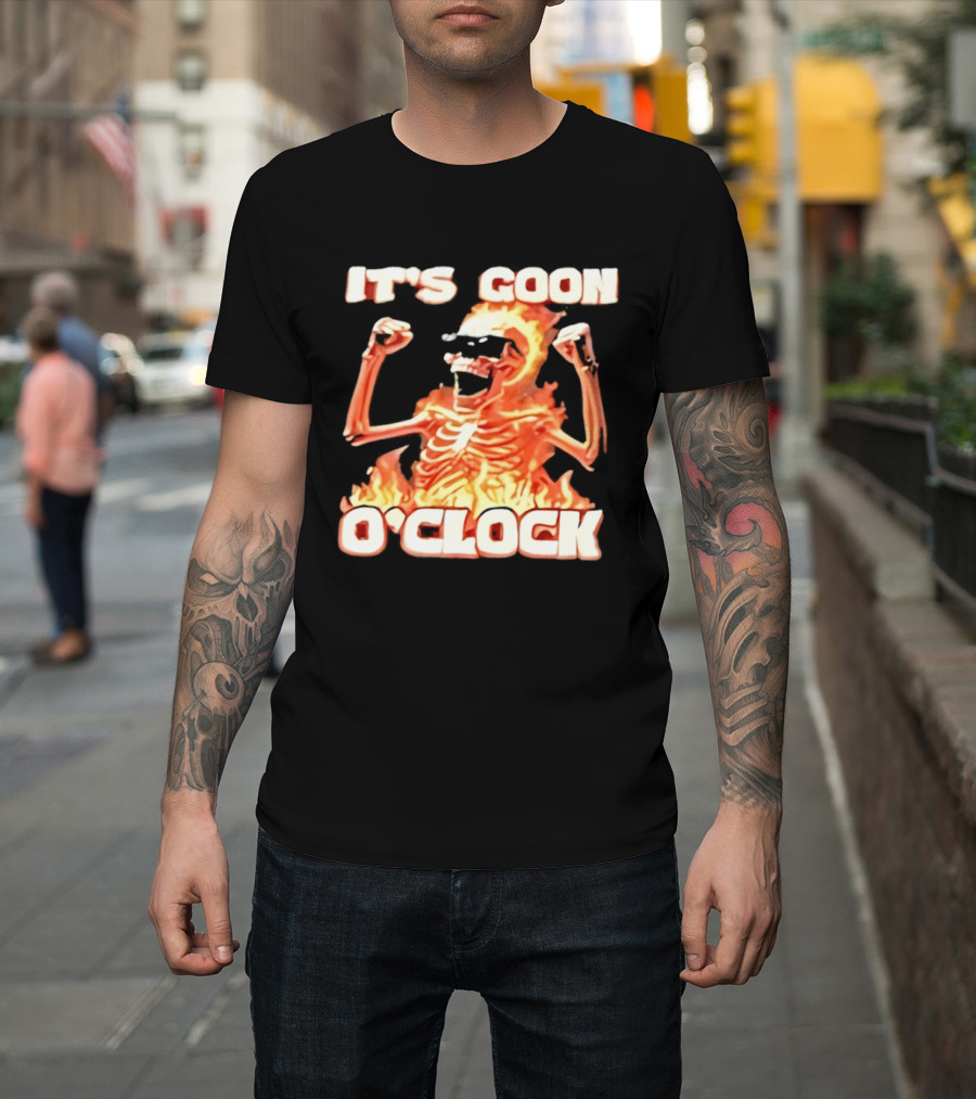 It's Goon O' Flaming Skeleton Fist Pump T-Shirt