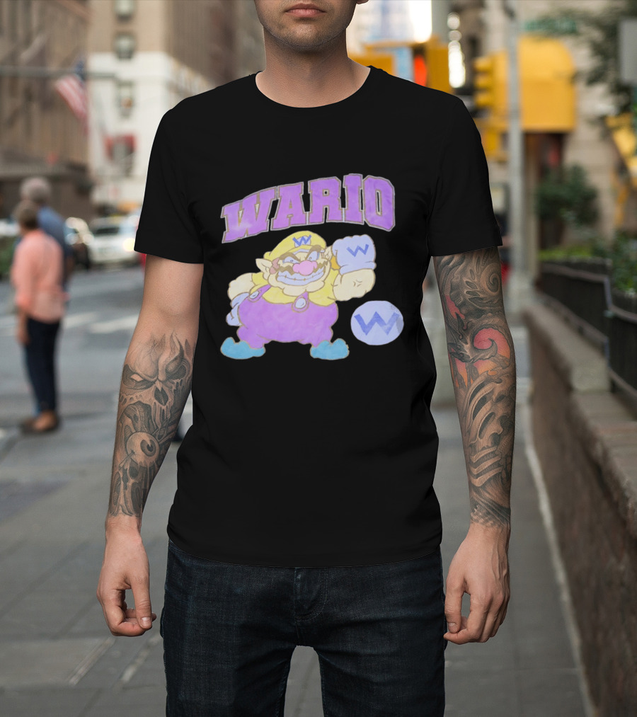 Wario Character With Purple T-Shirt