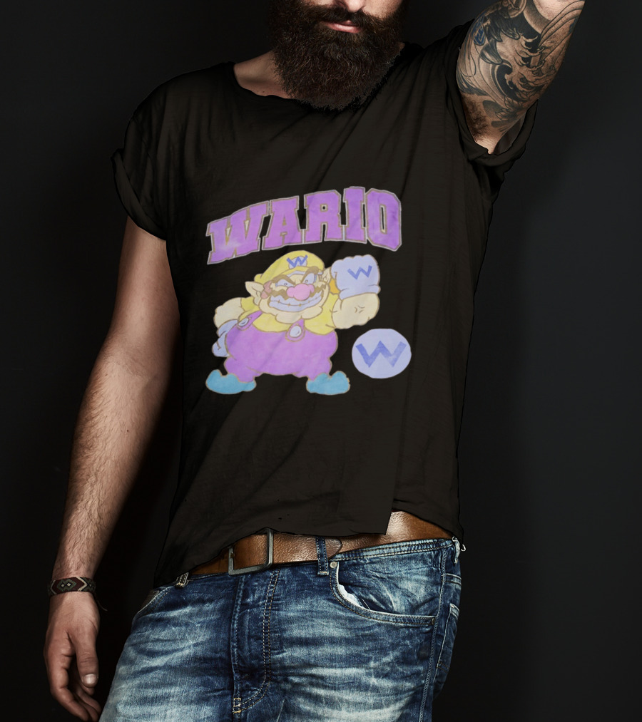 Wario Character With Purple T-Shirt