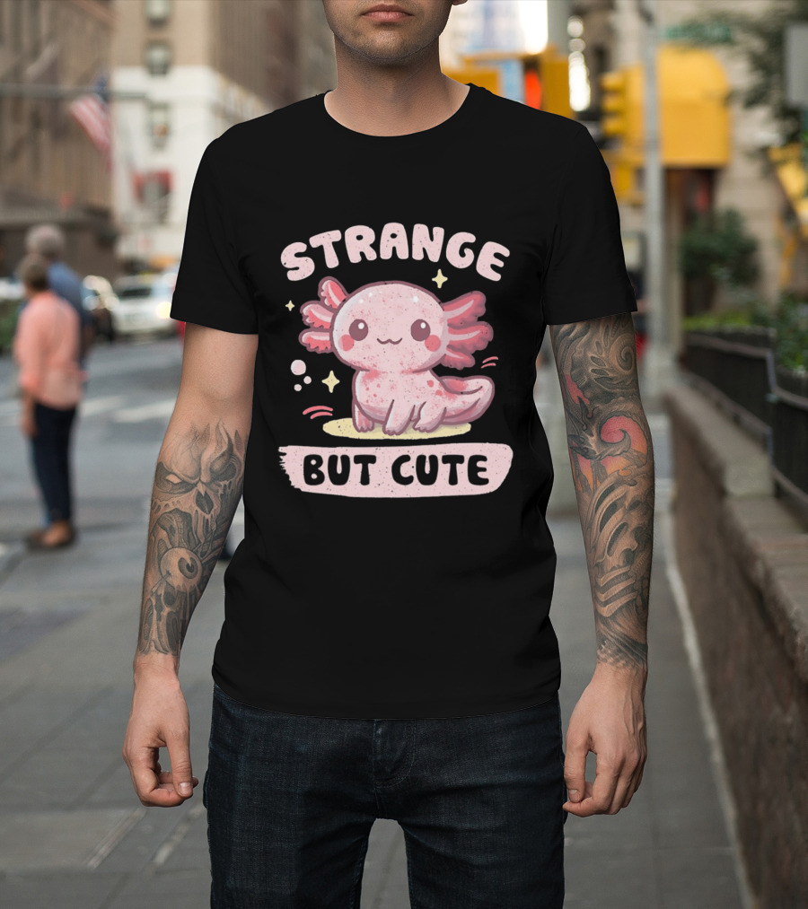 Strange But Cute Axolotl Cartoon T-Shirt