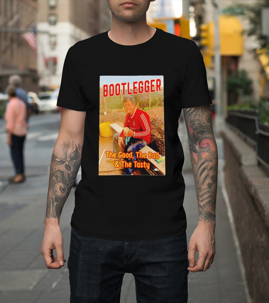 Bootlegger The Good The Bad And The Tasty Football Fan In Red Soccer Jersey T-Shirt
